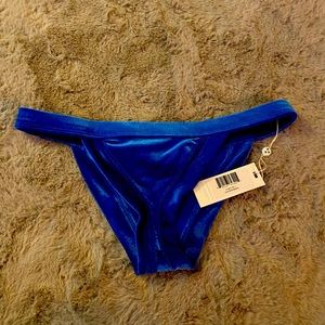 FRANKIE’S Bikini- Cole cheeky bikini bottom- Pacific beautiful blue velvet.